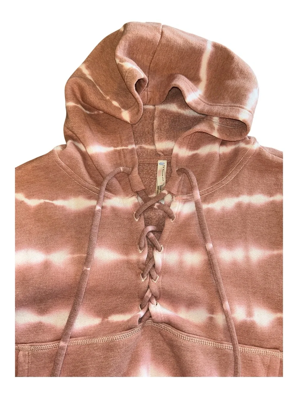 Free People Lace-Up Tie-Dye Hoodie